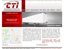 Tablet Screenshot of consolidatedtrailers.com